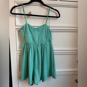 Urban Outfitters Mint Gingham Rhomper